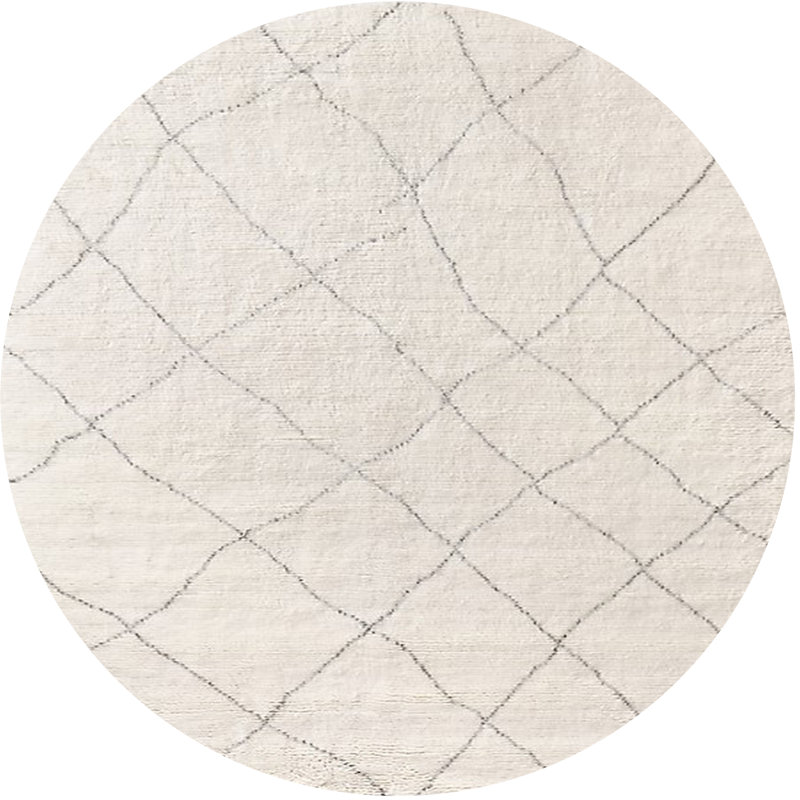 Brekke Oriental Indoor Rug, Round 5'