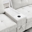 Canapé modulaire en chenille avec charge câblée, rangement caché, salon élégant et espaces de rangement mobiles sans fil