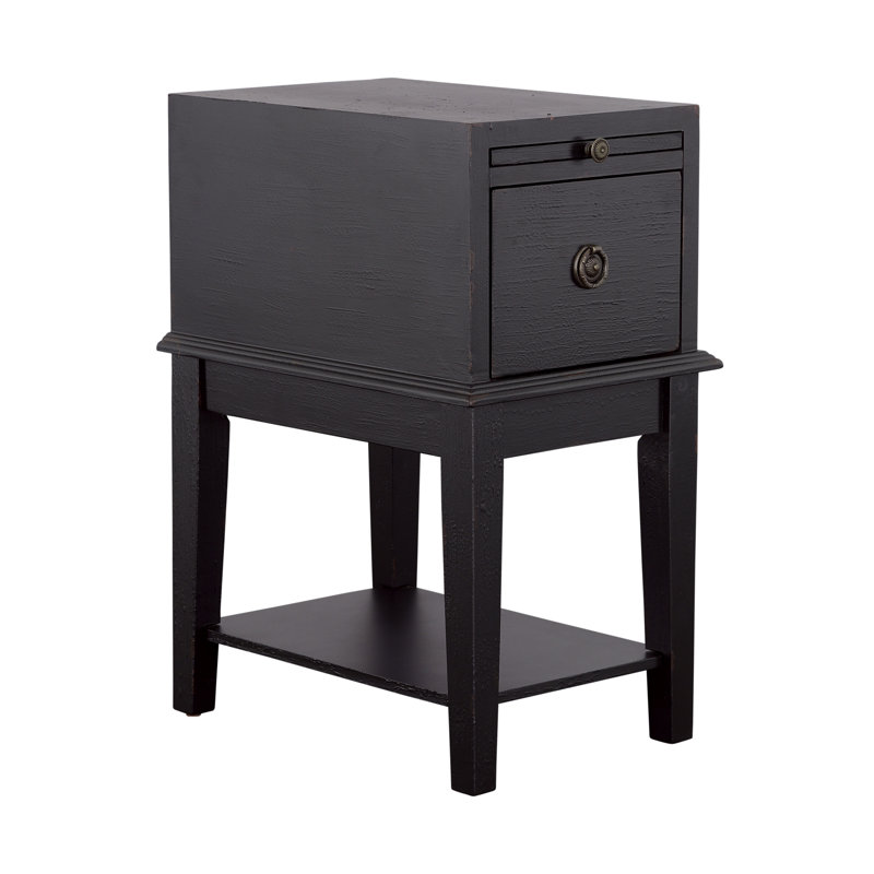 Table de bout avec rangement Arnulfo, Noir