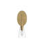 Applique murale 1 lumière en or brossé avec abat-jour en verre transparent Jheni-127683758