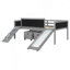Lit mezzanine simple en bois avec deux boîtes de rangement-591314590