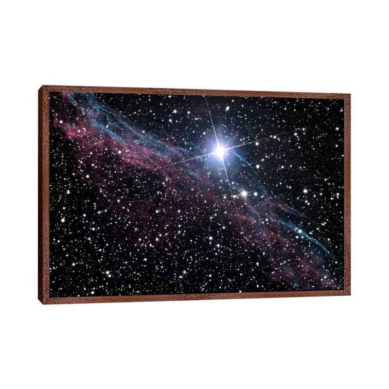 Veil Nebula by NASA - Wrapped Canvas Print, Brown Framed Canvas, 101.6 cm H x 66.04 cm W x 1.91 cm D