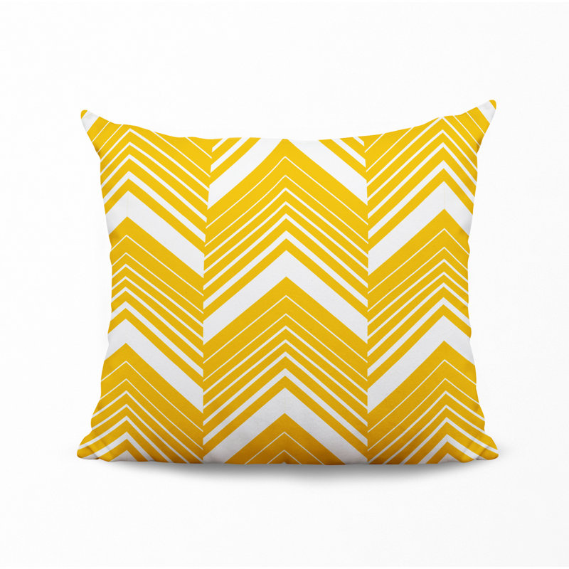 Housse et insert de coussin décoratif en polyester, L 15 po x H 15 po, Jaune