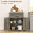 Versatile Sideboard Buffet Cabinet with Adjustable Shelf