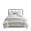 Ensemble d'édredon surdimensionné en jacquard de coton 6 pièces avec rayures texturées et rembourrage hypoallergénique, pour un décor de maison de campagne et de chalet-119313564