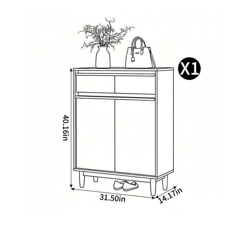 Italian-style modern shoe storage cabinet