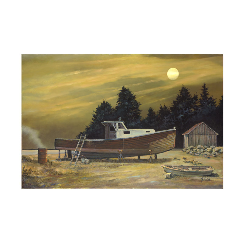 Art mural sur toile tendue - «St George Moon» par Jerry Cable pour décoration de salon, de chambre à coucher ou de bureau - 16 x 24