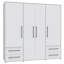 Minija 4 Door Manufactured Wood Wardrobe-2067423560