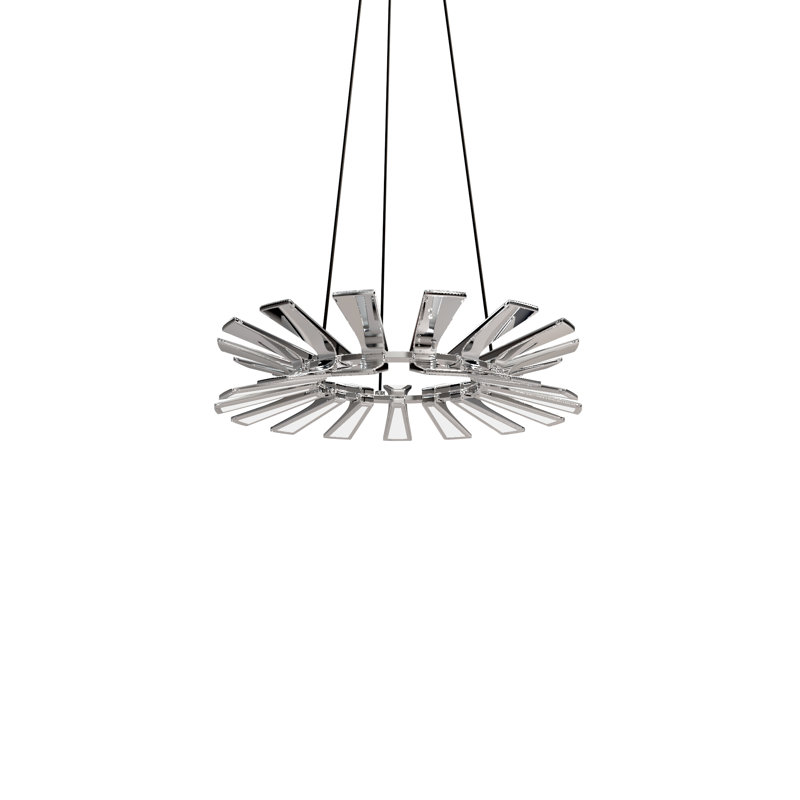 Wedge 26" Large Pendant - Polished Chrome