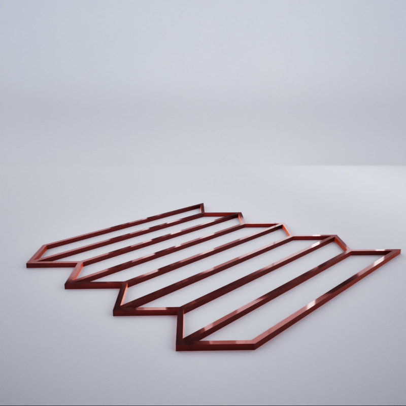 Conroe Decorative Fretwork Acrylic Wall Panels, Extra Small, 7 3/8"W x 7 3/8"H x 1/8"T, Rose Gold Mirror, Rose Gold