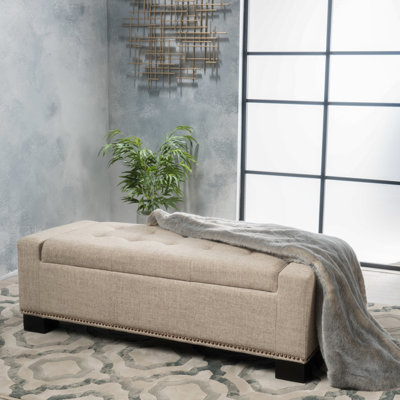 OTTOMAN DE RANGEMENT CHELSEA AVEC STUDS