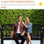 Chaise de jardin rustique pour 3 personnes