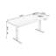 Bureau debout rectangulaire en bois massif clair noyer clair-927954133