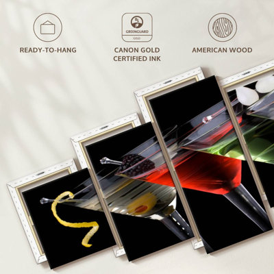 Ensemble de 5 cocktails Martini Fusion sur toile