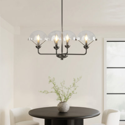 Iron 4-Light Chandelier