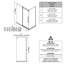 OVE Selby 32 po X P 74 po H Panneau de douche en verre transparent sans cadre en chrome-120152398