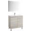Ensemble de meuble-lavabo mural simple de 31 po avec Miroir Jasso