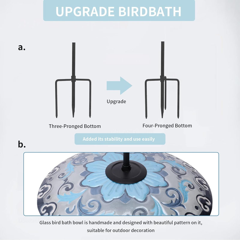 Mangeoire en verre pour oiseaux