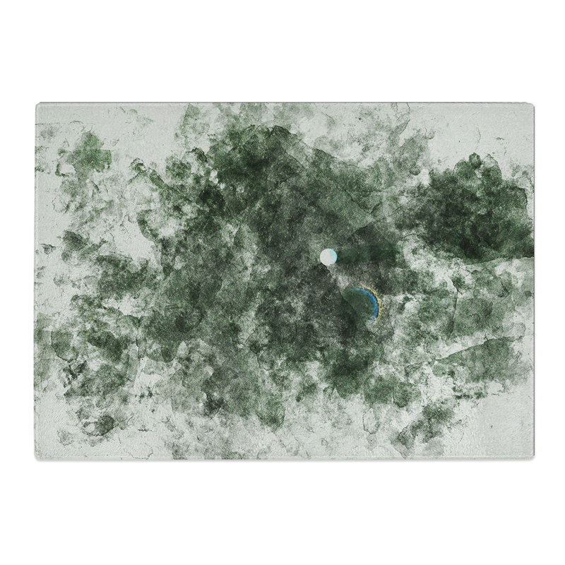 On the Golf Course Watercolour Chopping Board, 0.4cm H x 28.5cm W x 39cm L