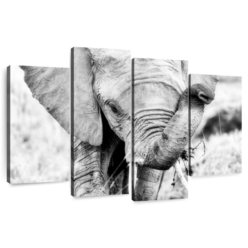 Brampt Kenyan Baby Elephant, 54'' H x 84'' W