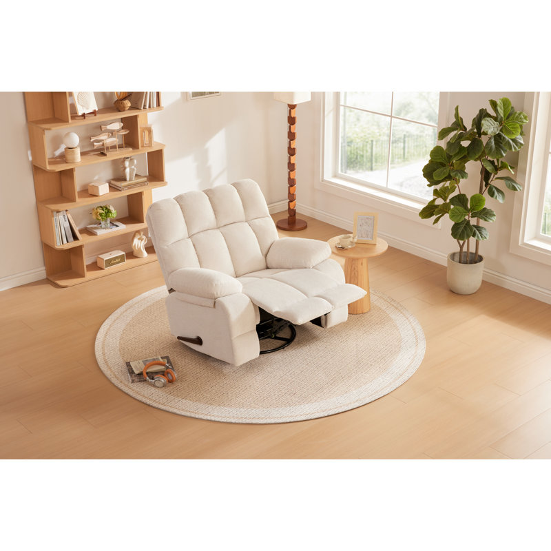 Fauteuil inclinable surdimensionné de 42,1 po de largeur, Blanc