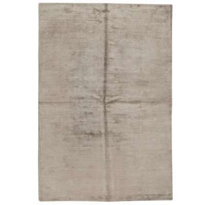 Hand Knotted Area Rug in Brown And Beige