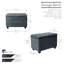 Banc de rangement rembourré en tissu Bacca-691018655