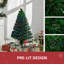 HOMCOM Pre-Lit Fibre Optic Artificial Christmas Tree Multi-Colour-67202390