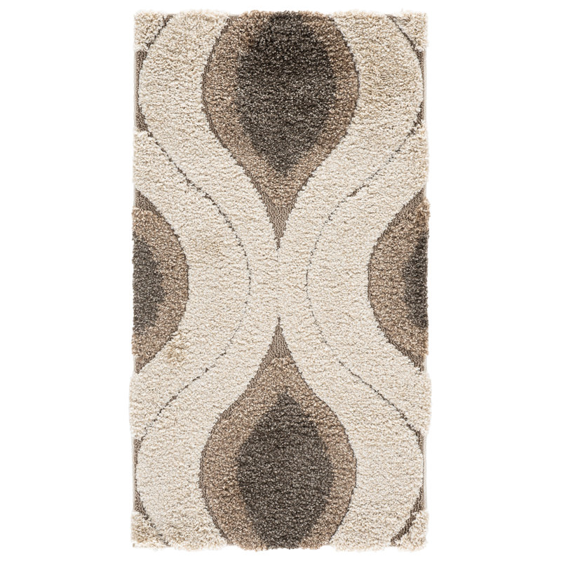 Tapis crème à motif géométrique Bryer, Rectangle 2 pi 3 po x 4 pi