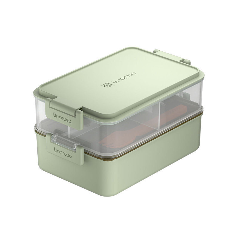 Boîte à bento empilable tout-en-un Linoroso, Menthe pâle