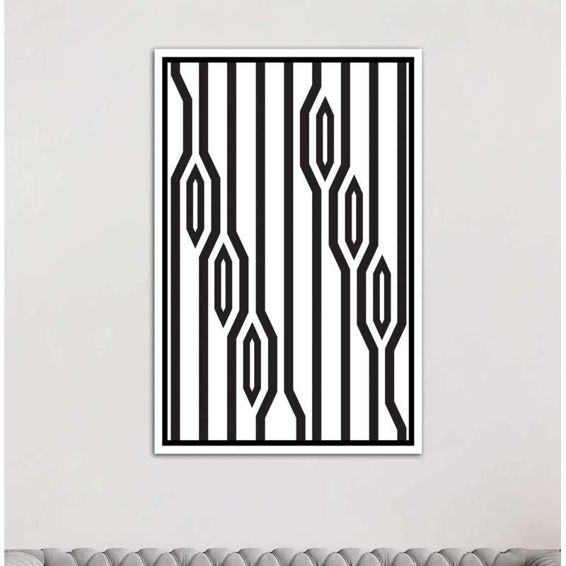 « vertical lines » par flatowl-impression sur image, H 40 po x l 26 po x P 1,5 po, Toile blanche encadrée