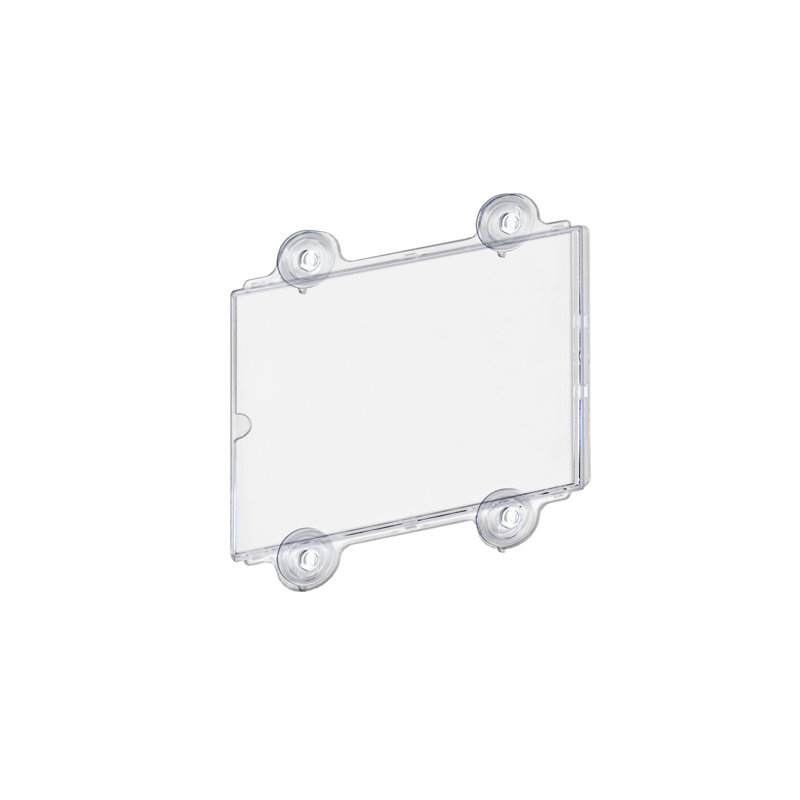 Clear Acrylic Window/Door Sign Holder Frame with Suction Cups, 8.5''W x 11''H