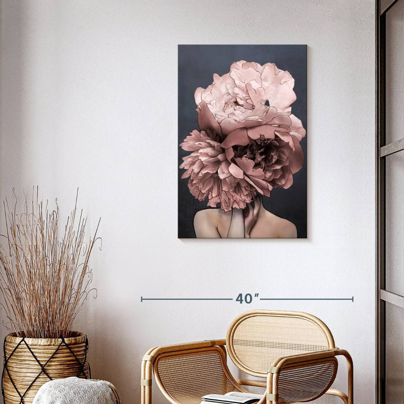 " Lady Peony VIII " Print, 36" H x 24" W x 1.25" D