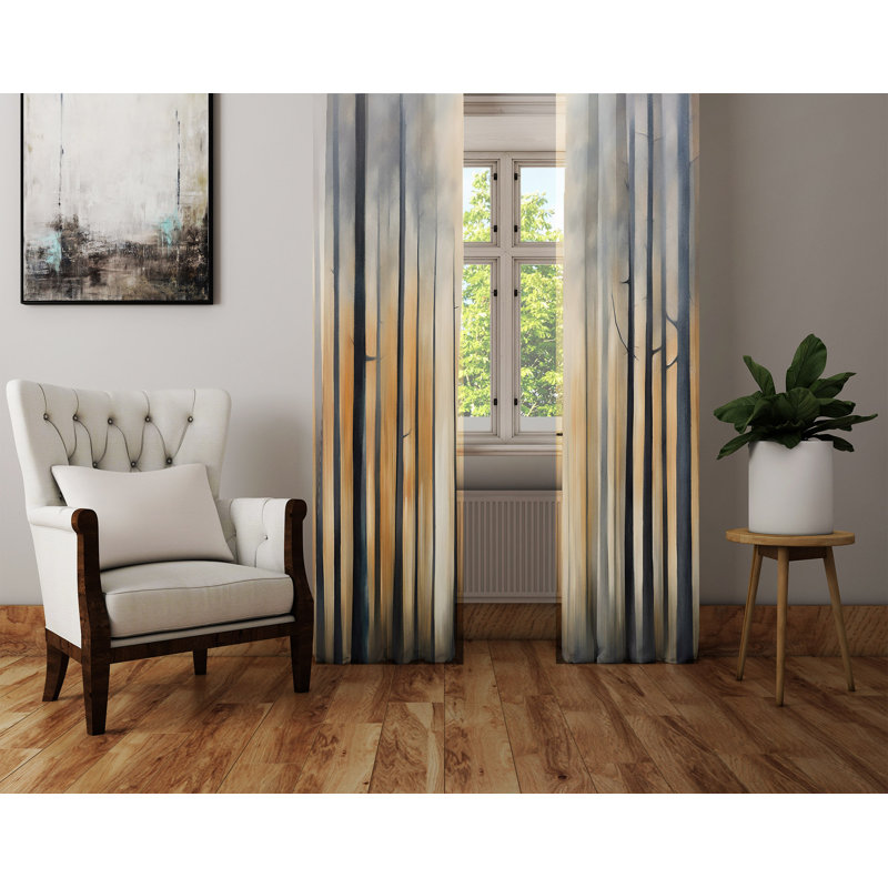 Semi Sheer Curtain Pair, 56" W x 78" L