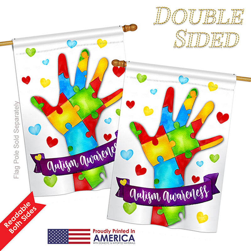 Double Sided 40'' H x 28'' W Polyester House Flag