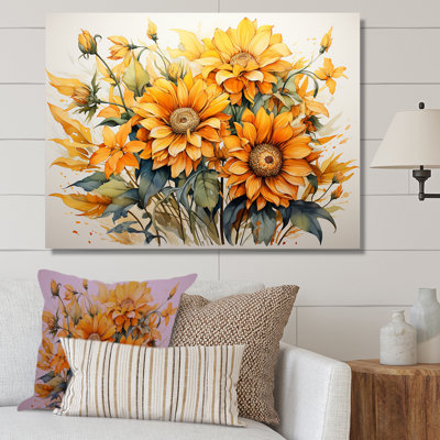 Tournesols, minimalisme, impression sur toile