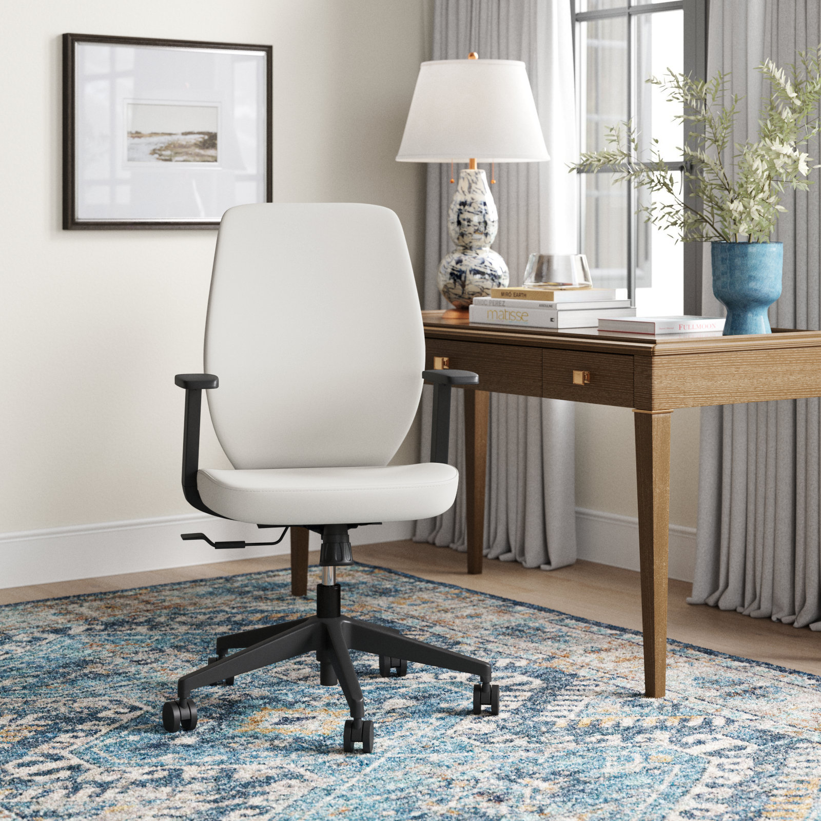 Luccia Swivel Office Chair, Gray