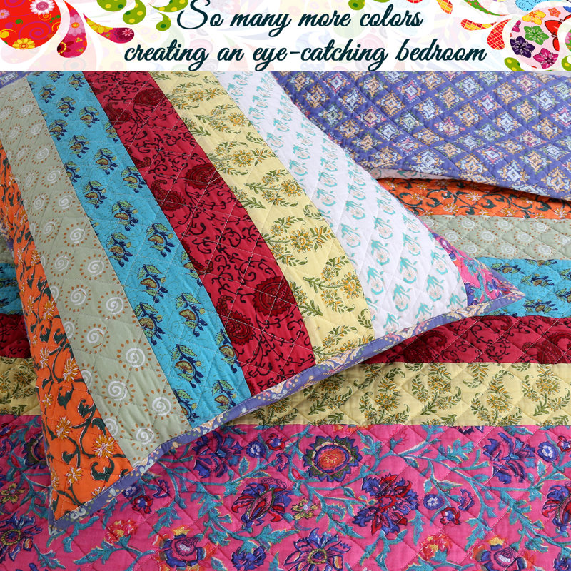 Sloane Cotton Quilt, King Quilt + 2 Shams