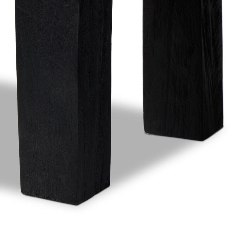 TORA Wood Planter, 33" H x 18.75" W x 19.25" D, Carbonized Black