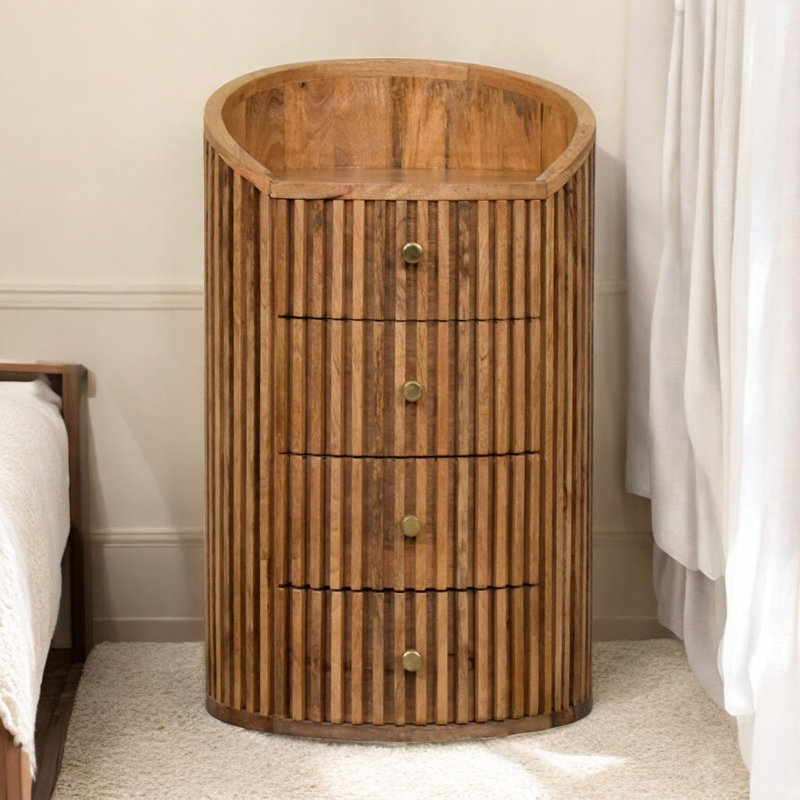 Table de chevet en bois massif Juliella