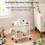 Chariot roulant compact en métal à 2 niveaux, organisateur de rangement mobile sous bureau avec roulettes