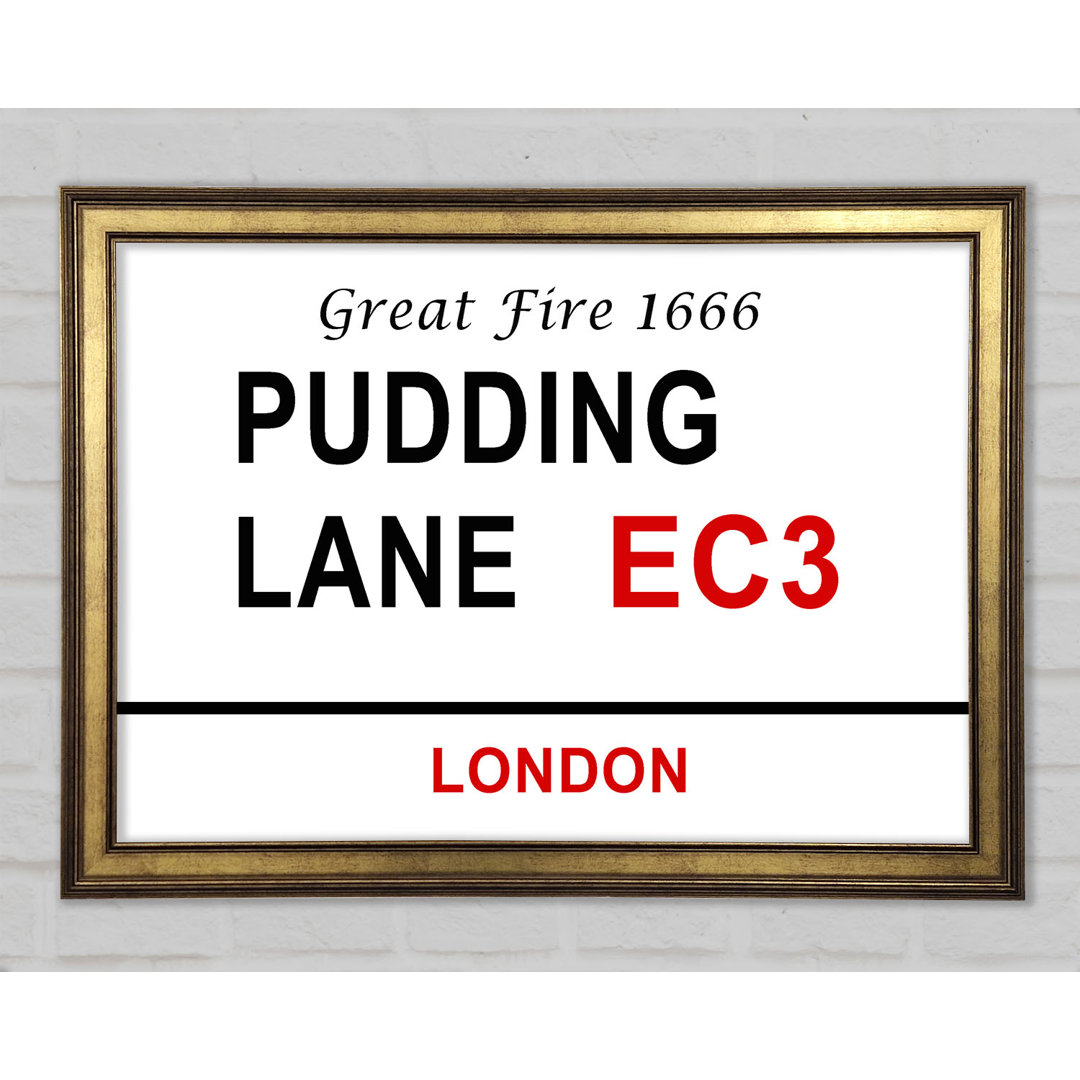 Pudding Lane Schilder - Drucken