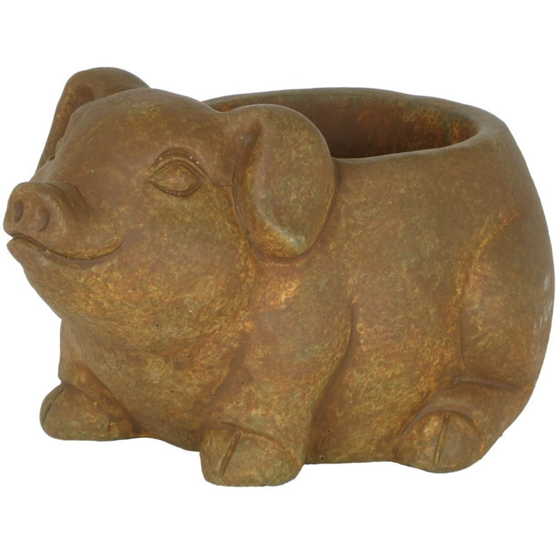Baebel Statue Planter, 4" H x 3.5" W x 6.5" D, Brown