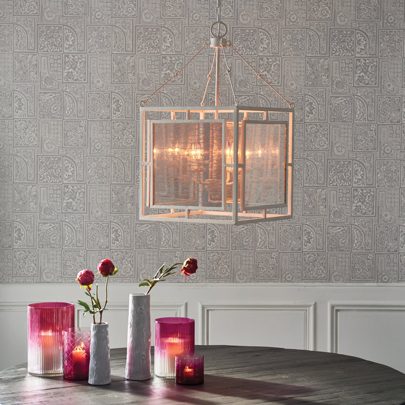 Luminaire suspendu carré simple 4 lumières Sealcove