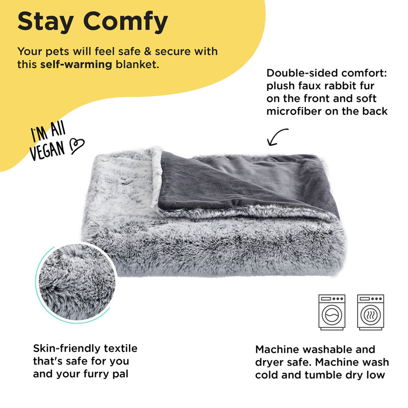 Gray Orthopedic Waterproof Medium Dog Blanket
