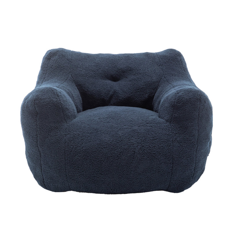 Bean Bag Chair, Dark Blue Teddy