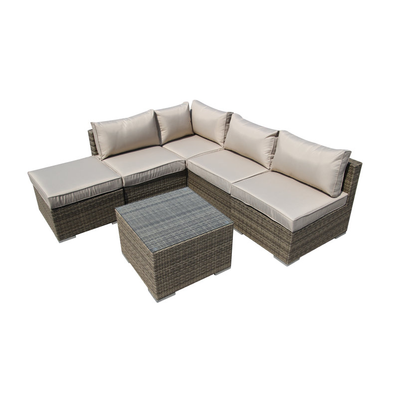 Gutta 5 Seater Rattan Sofa Set, Nature
