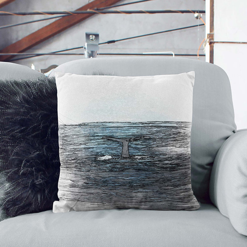 Abstract Square Throw Cushion, 40cm H x 40cm W x 15cm D
