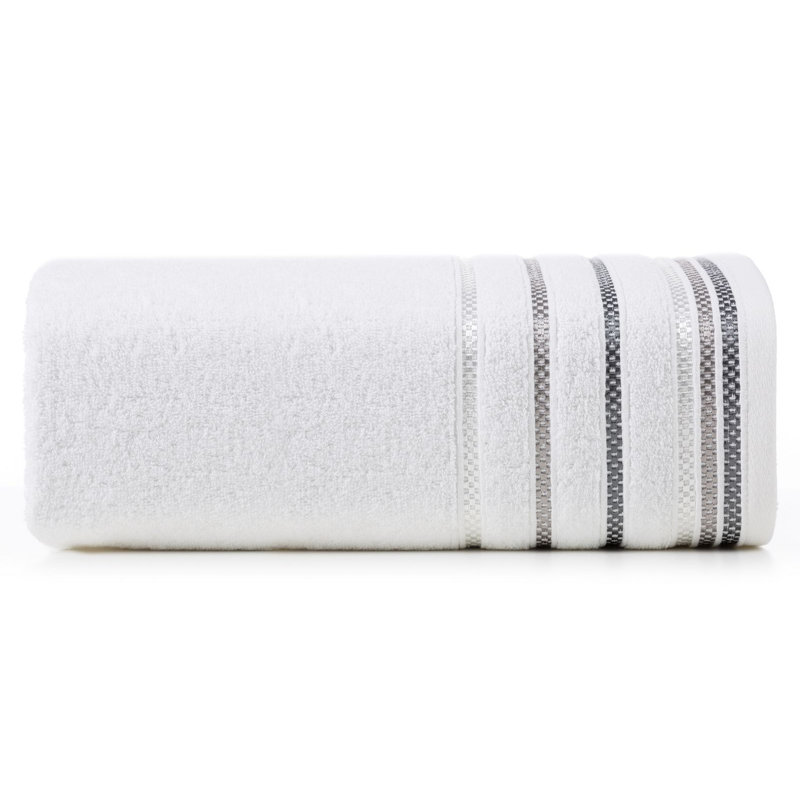Honey-Marie Midweight Jacquard Hand Towel, White