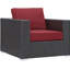 Fauteuil d'extérieur en rotin avec coussins Convene-865292122